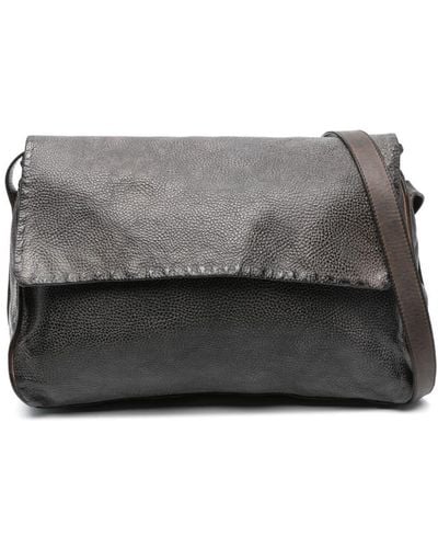 Numero 10 Edmonton Leather Shoulder Bag - Grey