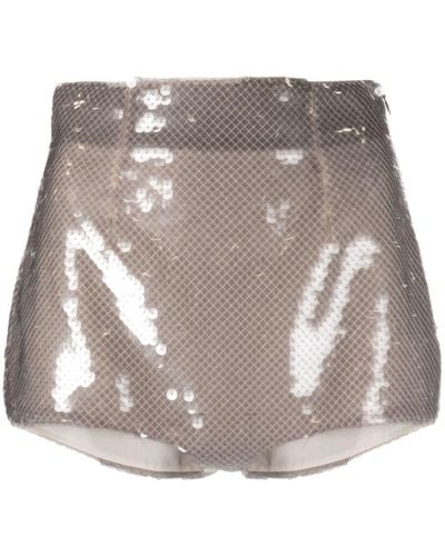 Prada High-Waist-Shorts mit Pailletten - Grau