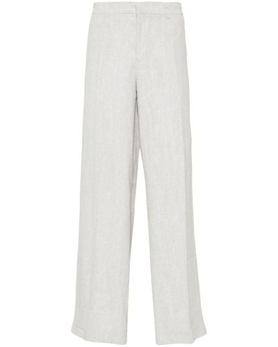 MISBHV Pantalon à coupe droite - Blanc