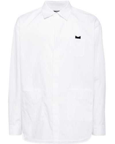 ZZERO BY SONGZIO Panther Long-sleeve Poplin Shirt - White