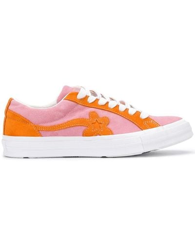 Converse Floral Embellished Sneakers - Orange