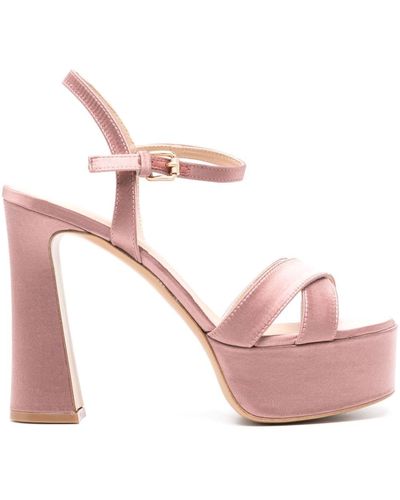 Roberto Festa Trinkraso 120mm Satin Sandals - Pink