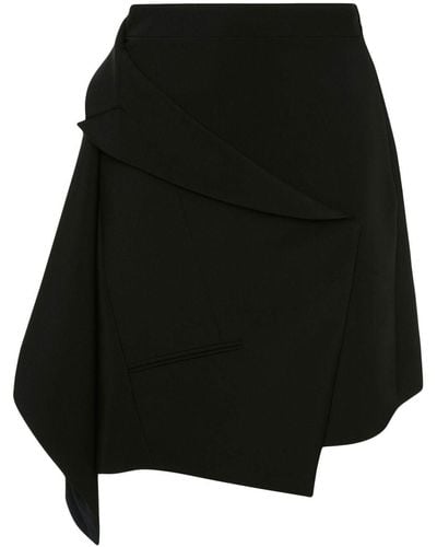 Alexander McQueen Asymmetric Wrap-skirt - Black