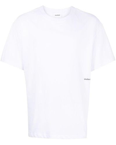 Soulland Camiseta con logo estampado - Blanco