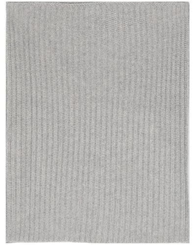 Lisa Yang Ribbed-knit Cashmere Scarf - Gray