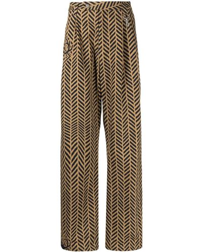 Reese Cooper Chevron Four-pocket Straight Trousers - Natural