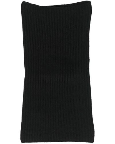 Liska Ribbed-knit Cashmere Scarf - Black