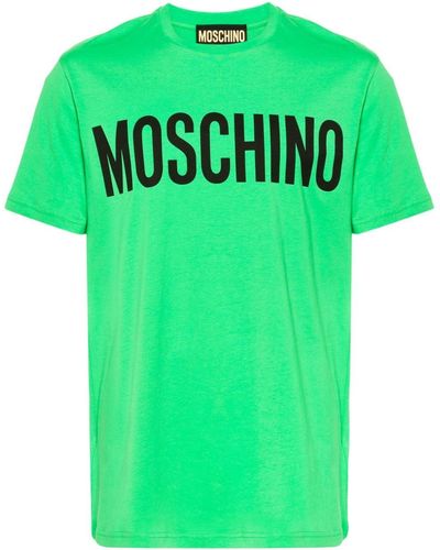 Moschino T-Shirt mit Logo-Print - Grün