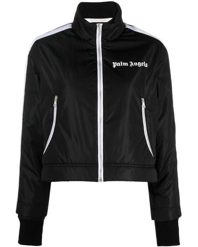 Palm Angels Lightweight Cropped Puffer Jacket - Black