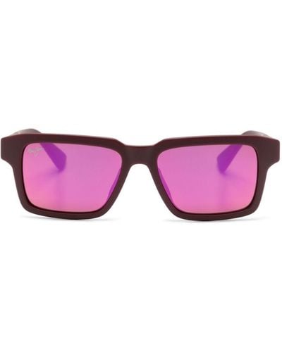 Maui Jim Sonnenbrille mit eckigem Gestell - Pink