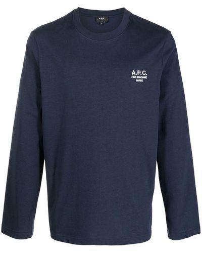 A.P.C. Oliver Long-sleeve T-shirt - Blue