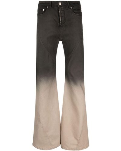 Rick Owens Gradient-effect Flared Jeans - Grey
