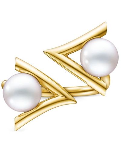 Tasaki 18kt Yellow Gold Collection Line Danger Claw Pearl Ring - Metallic