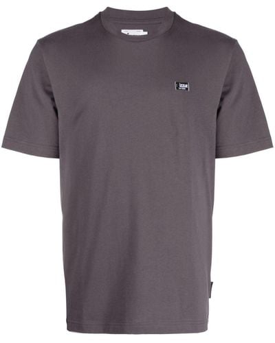 Izzue Logo-patch Cotton T-shirt - Grey