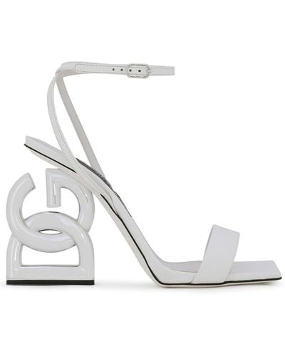 Dolce & Gabbana 3.5 Sandalen aus Lackleder 105mm - Weiß
