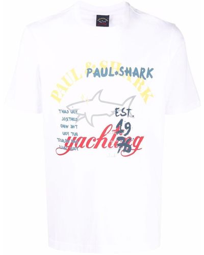 Paul & Shark T-shirt à imprimé graphique - Blanc