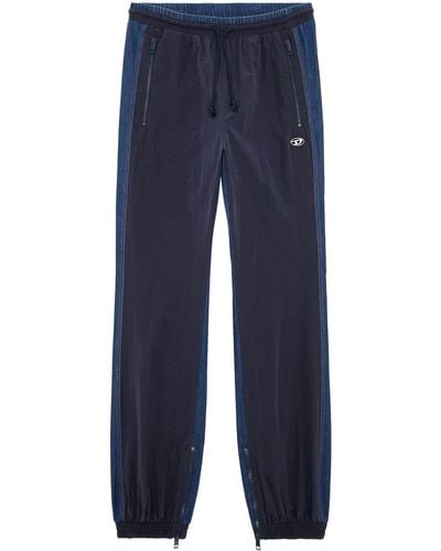 DIESEL Pantalones de chándal con parche del logo P-Bright - Azul