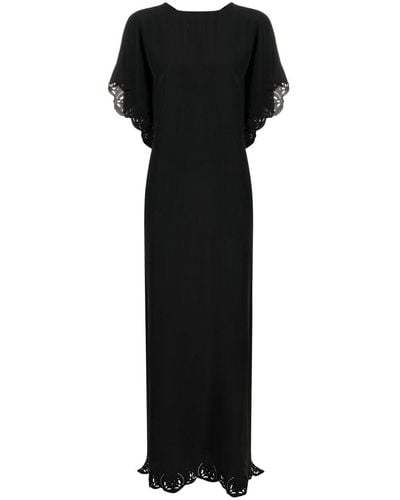 Rodebjer Broderie-anglaise Long Dress - Black