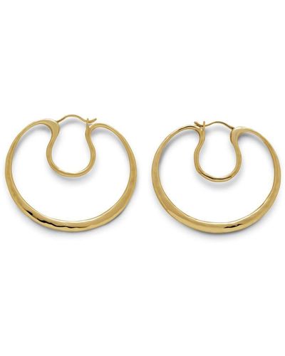 Monica Vinader Flow Small Hoop Earrings - Metallic