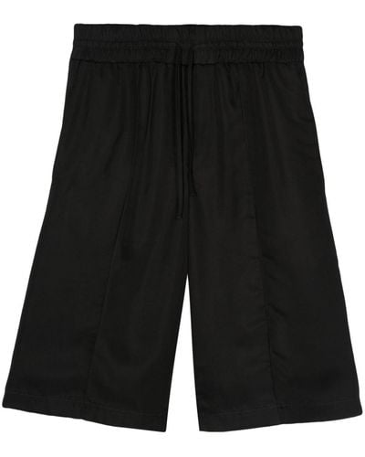 Jil Sander Pantalones cortos con pinzas - Negro