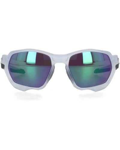 Oakley Plazma Rectangular-frame Sunglasses - Blue