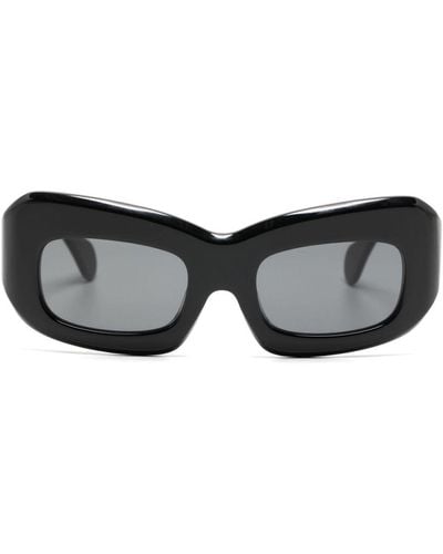Port Tanger Rectangle-frame Tinted Sunglasses - Black