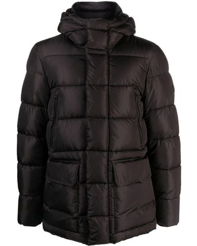 Save The Duck Quilted Hooded Padded Jacket - Black