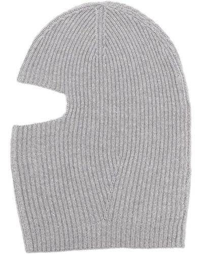Peserico Ribbed-knit Balaclava - Gray