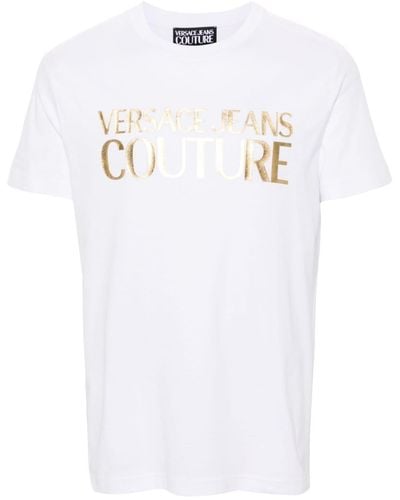 Versace T-Shirt mit Logo-Print - Weiß