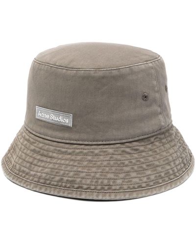 Acne Studios Cotton Bucket Hat - Grey
