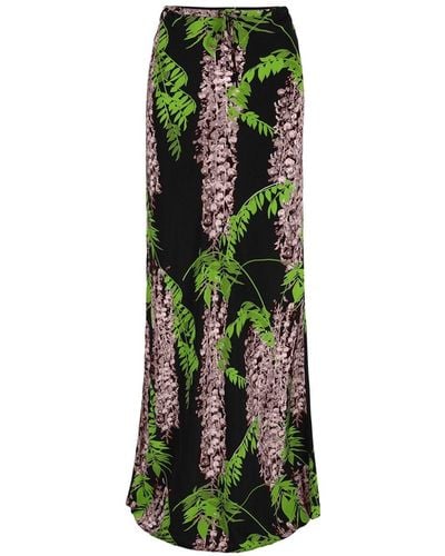 BERNADETTE Emily floral-print skirt - Verde