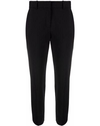 Theory Mid-rise Cropped Trousers - Black