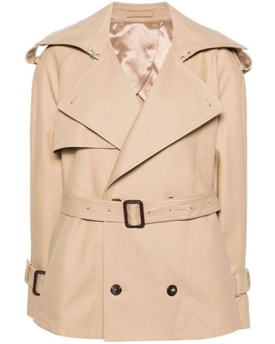 Wardrobe NYC Belted cropped trench coat - Neutro