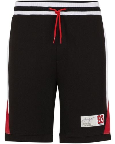 HUGO Pantalones cortos de deporte Dockey con logo - Negro