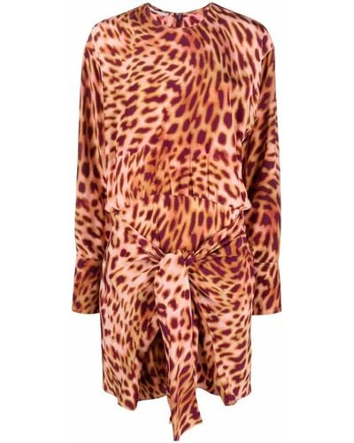 Stella McCartney Mini-jurk Met Luipaardprint - Roze