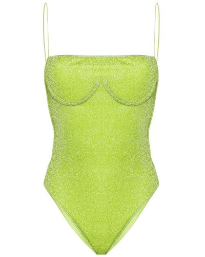 Oséree Lumière Lurex Swimsuit - Green