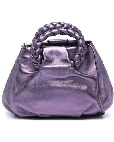 Hereu Bombom Leather Tote Bag - Purple