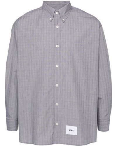 WTAPS Protect Checked Cotton Shirt - Blue