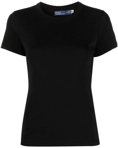 Polo Ralph Lauren T-shirt en coton à col rond - Noir
