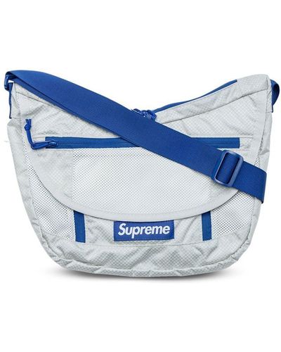 Supreme Logo-patch Messenger Bag - Blue