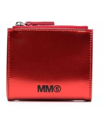 MM6 by Maison Martin Margiela Logo-print Zipped Purse - Red