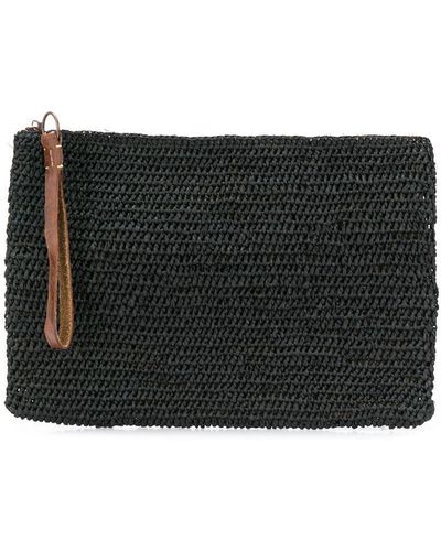 IBELIV Woven Zipped Clutch Bag - Black