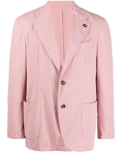 Lardini Single-breasted Buttoned Blazer - Pink