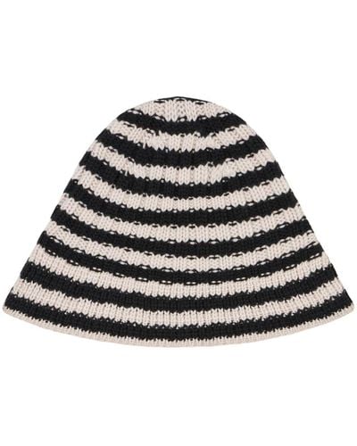 Etro Striped Wool Beanie - Black