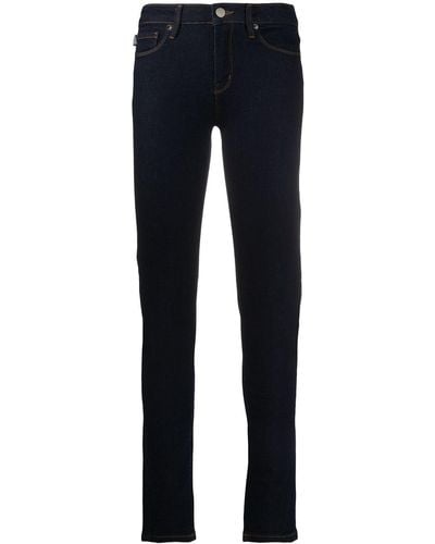Love Moschino Bestickte Skinny-Jeans - Blau