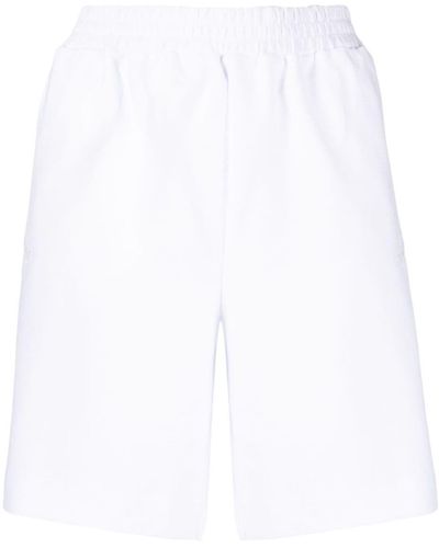 Emporio Armani Embroidered-logo Lounge Shorts - White