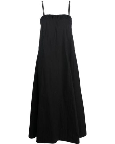 Dorothee Schumacher Gathered-detail Cotton Maxi Dress - Black