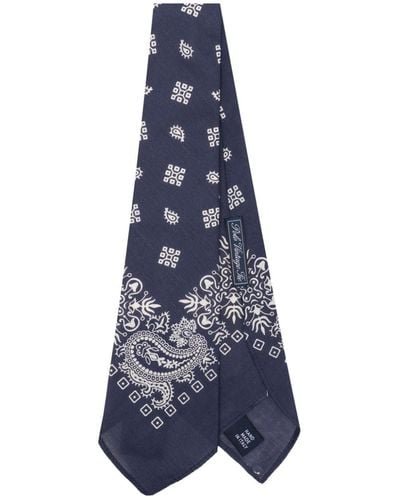 Polo Ralph Lauren Bandana-print cotton tie - Blau