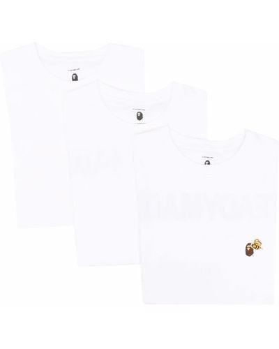 READYMADE T-shirt à détail de patch - Blanc