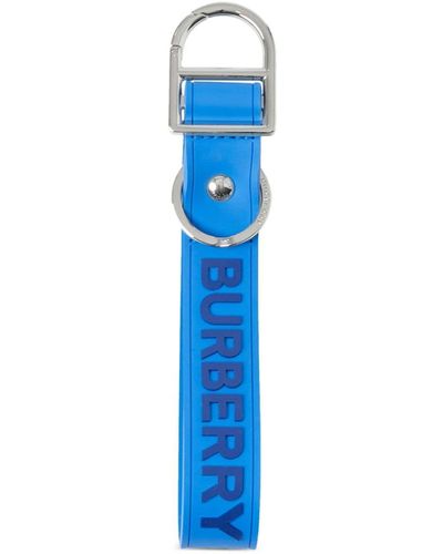 Burberry Sleutelhanger Met Logo-reliëf - Blauw